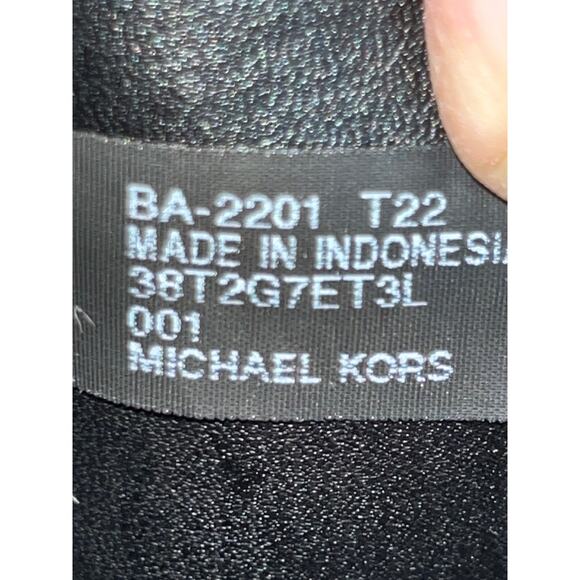 Michael Kors Jet Set Travel Black Saffiano Leather Tote Bag With Pouch - Picture 3 of 14